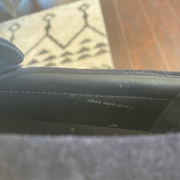 VINCE Navy Suede Slip On Jute Sneaker Shoes Blue - Picture 8 of 8